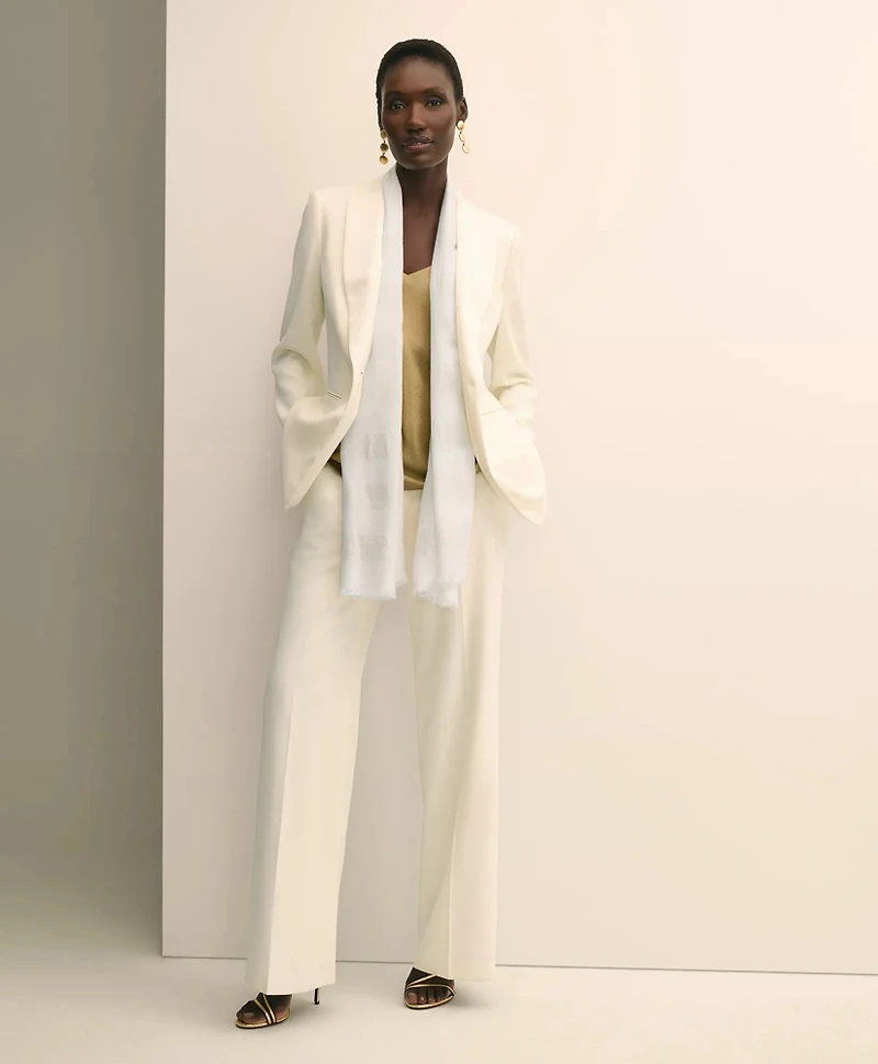 Viscose-Modal-Cotton Blend Shimmer Stripe Scarf