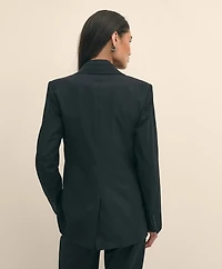 The Essentials Double-Breasted Peak Lapel Jacket Wool Blend