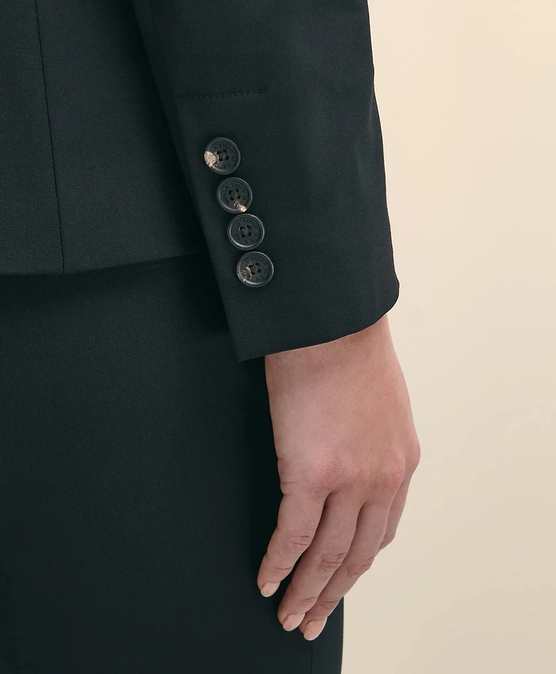 The Essentials Single-Breasted Peak Lapel Wool Blend