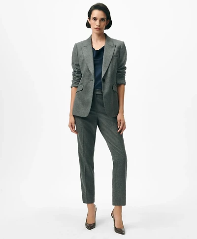 Peak Lapel Jacket Flannel Wool