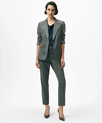 Peak Lapel Jacket Flannel Wool