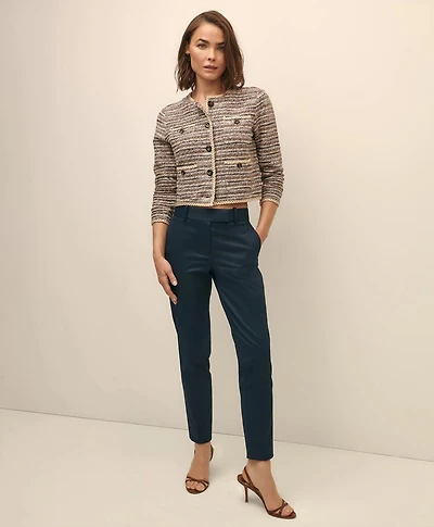 Cropped Boucle Knit Lady Jacket