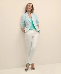 Cotton Blend Seersucker Jacket