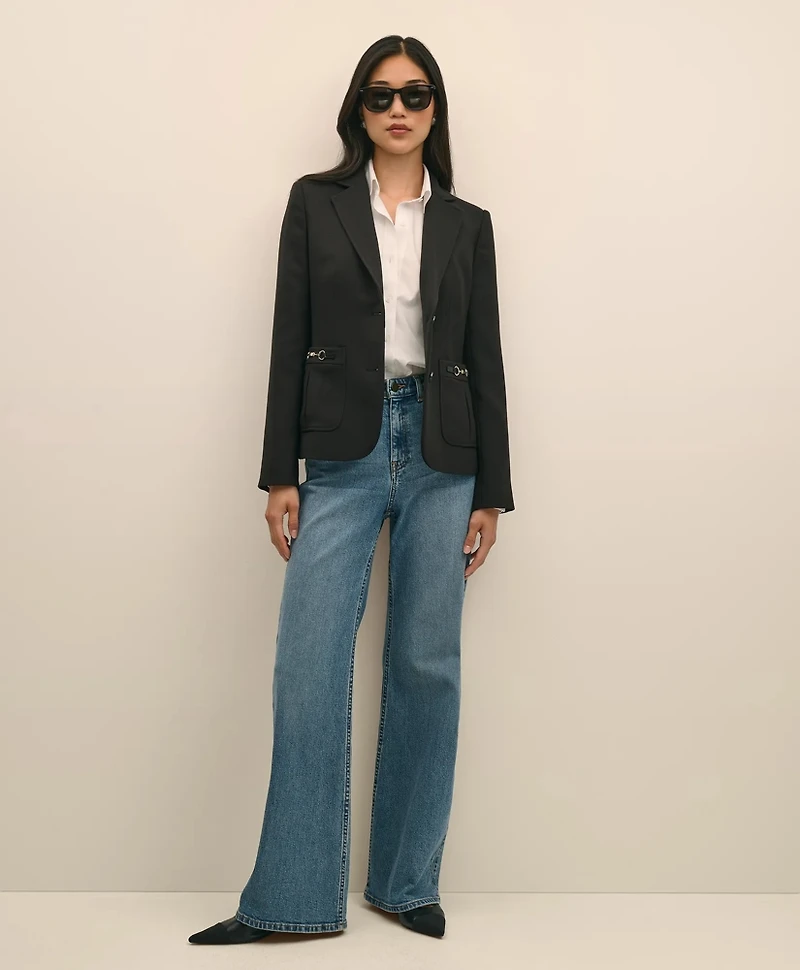 Wool-Blend Horsebit Detail  Jacket