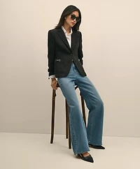 Wool-Blend Horsebit Detail  Jacket