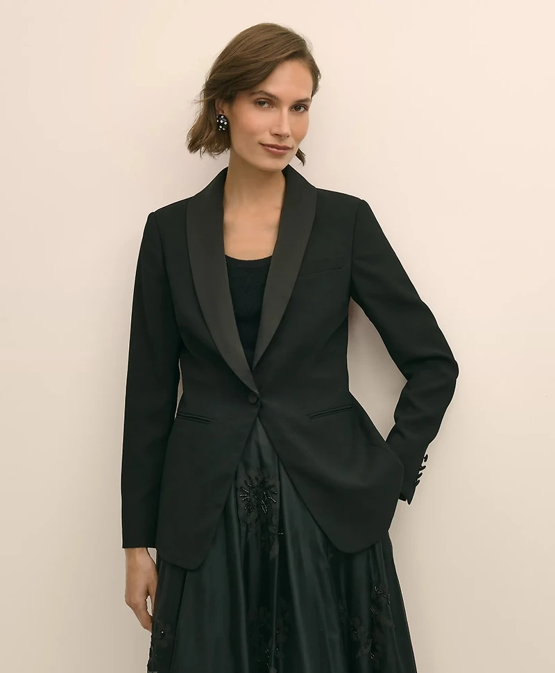 Crepe Shawl-Collar Dinner Jacket