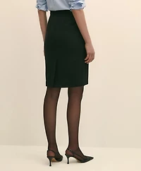 The Essentials Brooks Brothers Stretch Wool Pencil Skirt