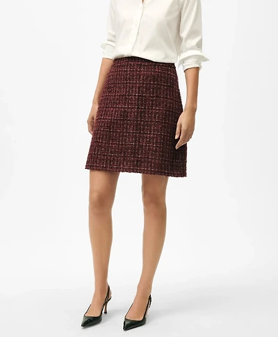 A-Line Skirt Cotton-Wool Blend Boucle