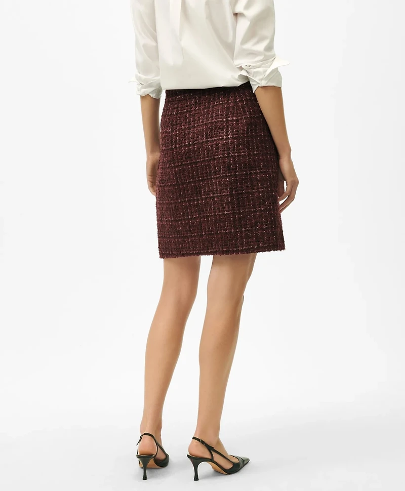 A-Line Skirt Cotton-Wool Blend Boucle