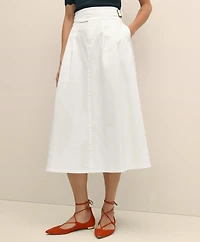 Gurkha Pleated Skirt Cotton Blend