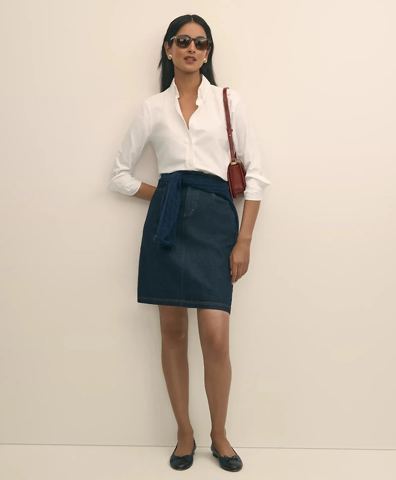 Denim Straight Skirt