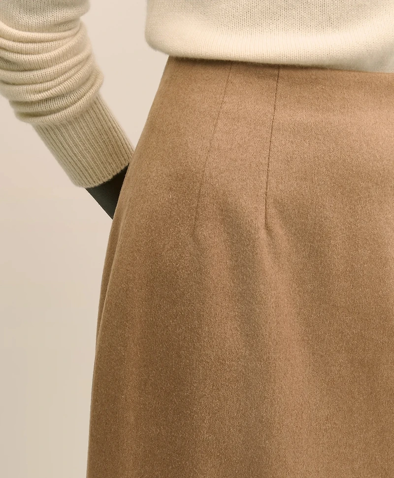 Camel Hair Pencil Skirt