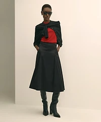 Cotton Twill A-Line Skirt