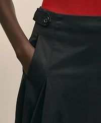 Cotton Twill A-Line Skirt
