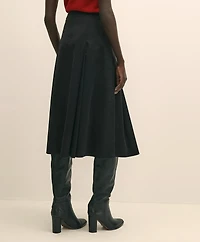 Cotton Twill A-Line Skirt