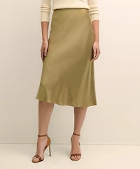 Viscose Bronze-Gold Slip Skirt