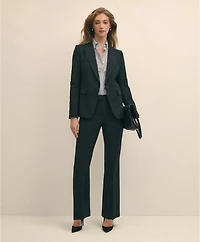 The Essentials Brooks Brothers Stretch Wool Flare Leg Trousers