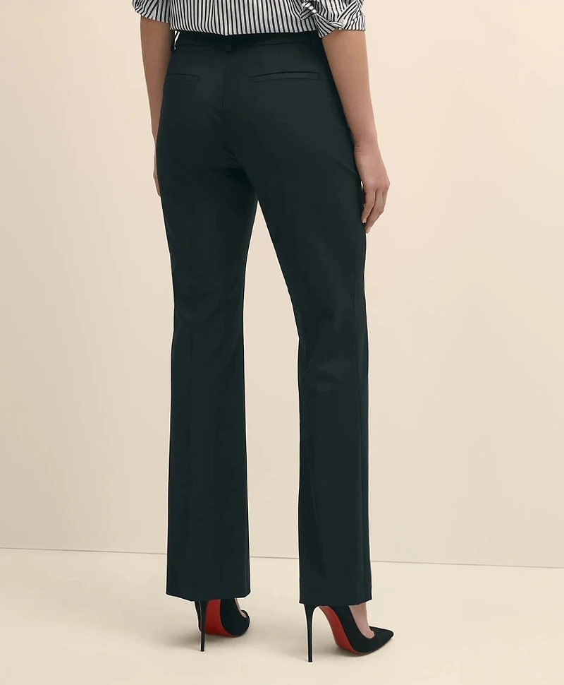 The Essentials Brooks Brothers Stretch Wool Flare Leg Trousers