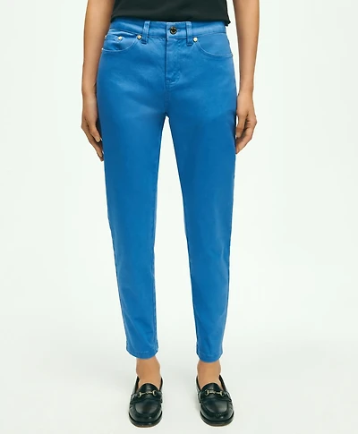 Stretch Cotton Five-Pocket Pants