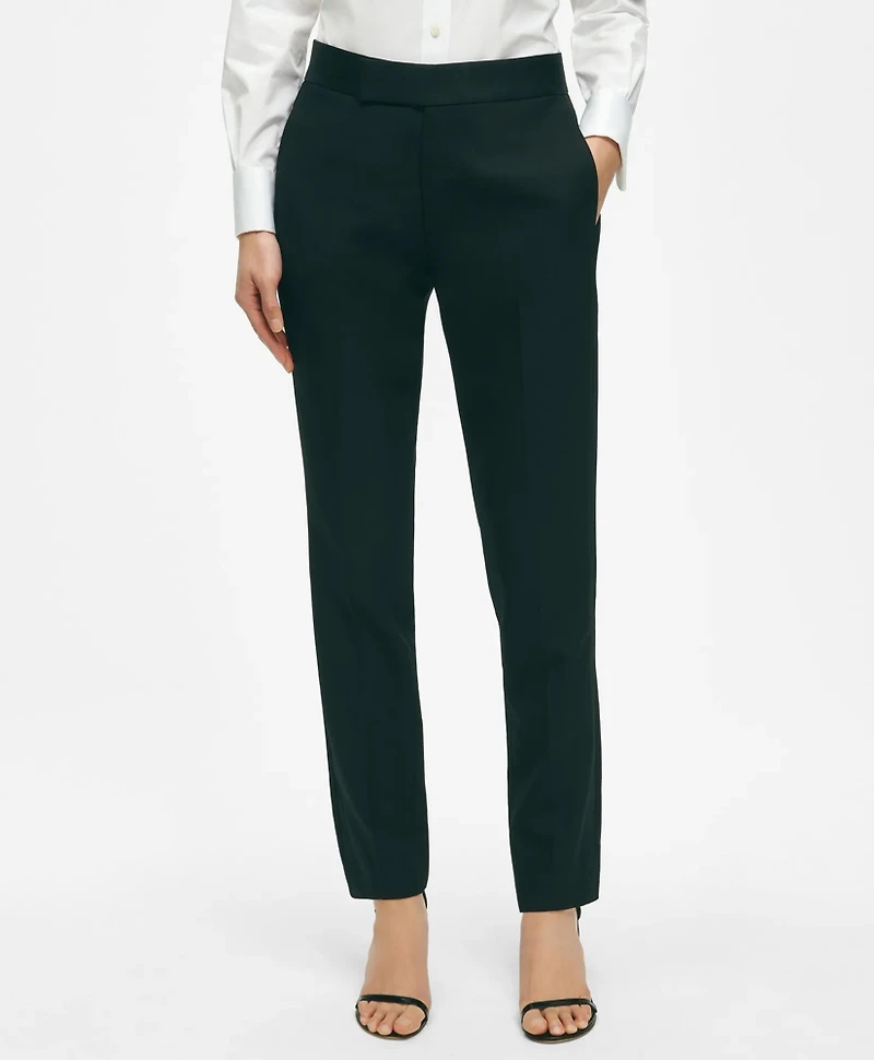 Black Fleece Tuxedo Pants Wool