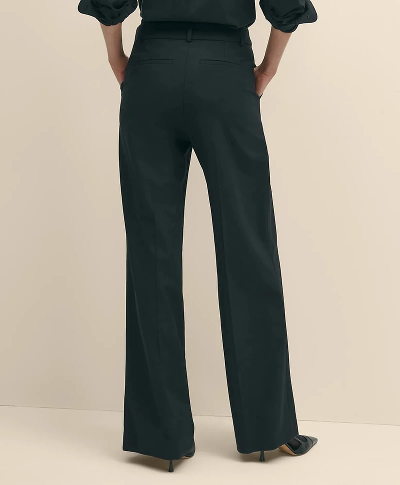 The Essentials Wide-Leg Trousers Wool Blend