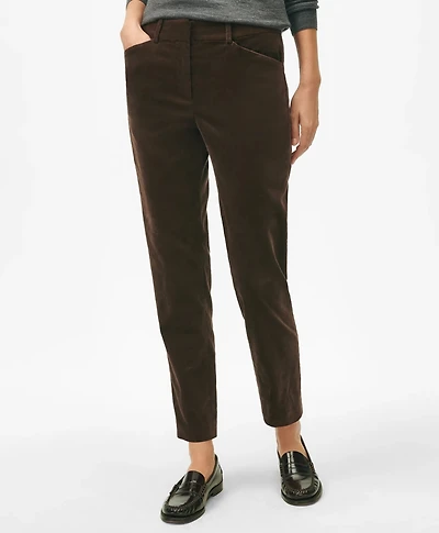 Slim Pants Velvet Cotton Blend