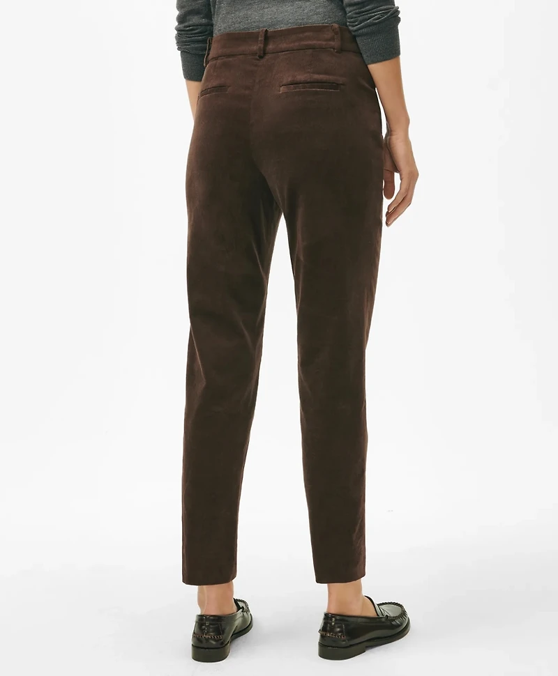 Slim Pants Velvet Cotton Blend