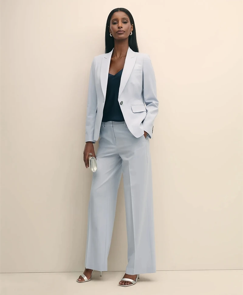 The Essentials Wool Wide Leg Trouser