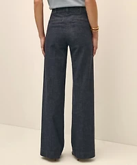 Cotton Blend Denim Trousers