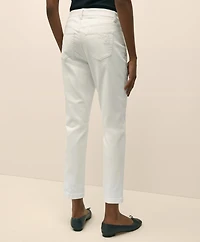 Floral Embroidered Straight Leg Jeans