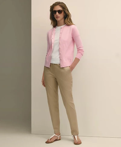 Cotton Sateen Slim Pants