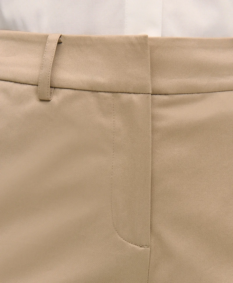 Cotton Blend Twill Bermuda Shorts
