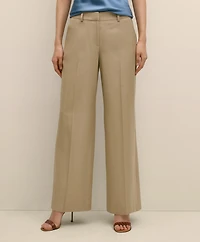 Wool-Blend Wide-Leg Pants