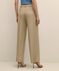 Wool-Blend Wide-Leg Pants