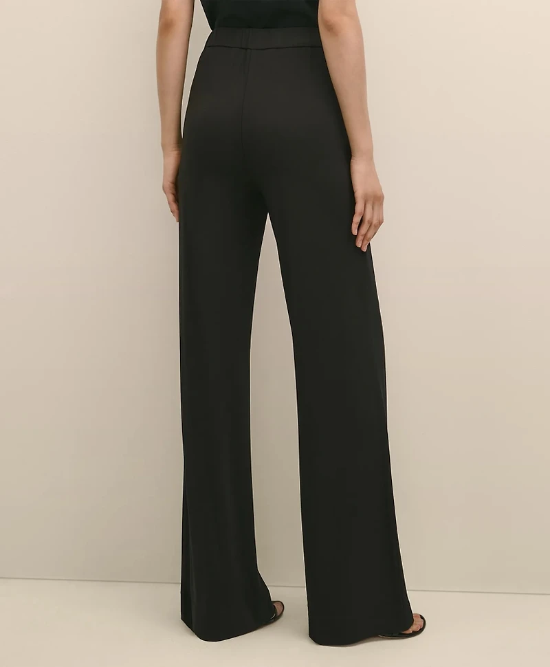High-Waisted, Elastic Back Matte Jersey Pants