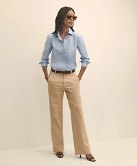 Cotton Blend Relaxed Chino Pants