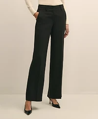 Wool Blend High-Waisted Wide-Leg Pant