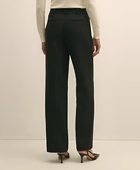 Wool Blend High-Waisted Wide-Leg Pant