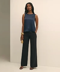 Crepe Wide-Leg Pants