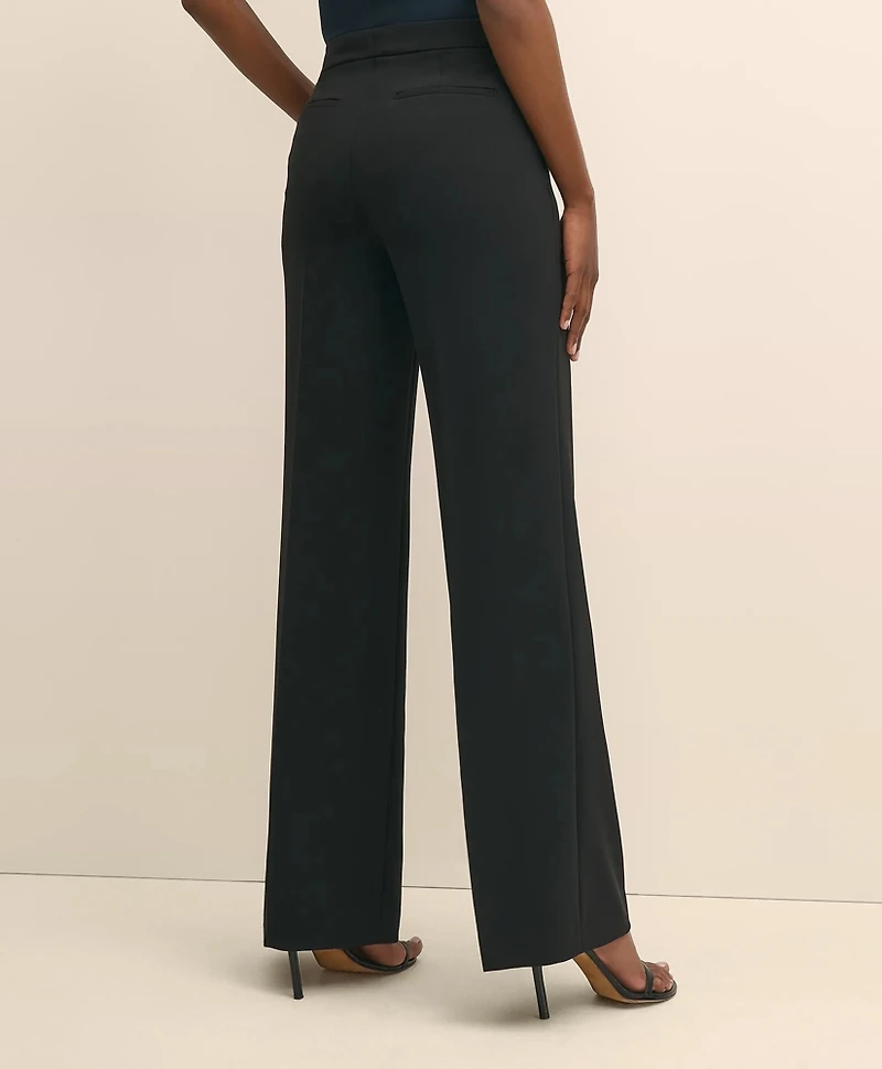 Crepe Wide-Leg Pants