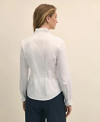 Fitted Non-Iron Stretch Supima<sup>®</sup> Cotton Ruffle Dress Shirt