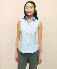 Fitted Non-Iron Stretch Supima<sup>®</sup> Cotton Sleeveless Dress Shirt