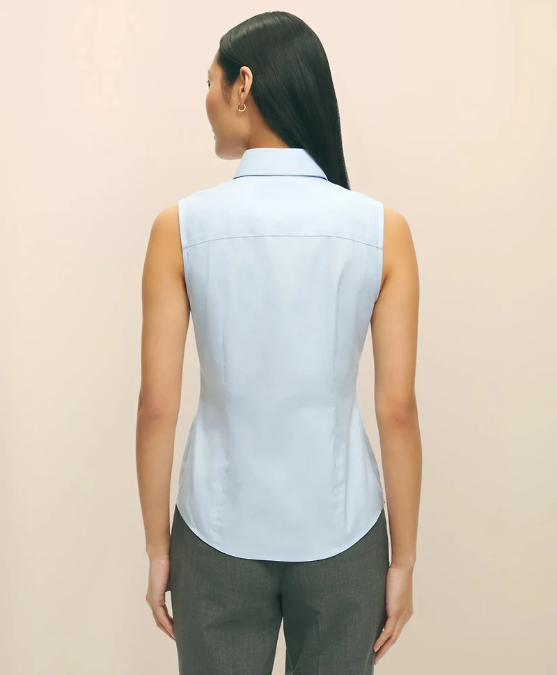 Fitted Non-Iron Stretch Supima<sup>®</sup> Cotton Sleeveless Dress Shirt