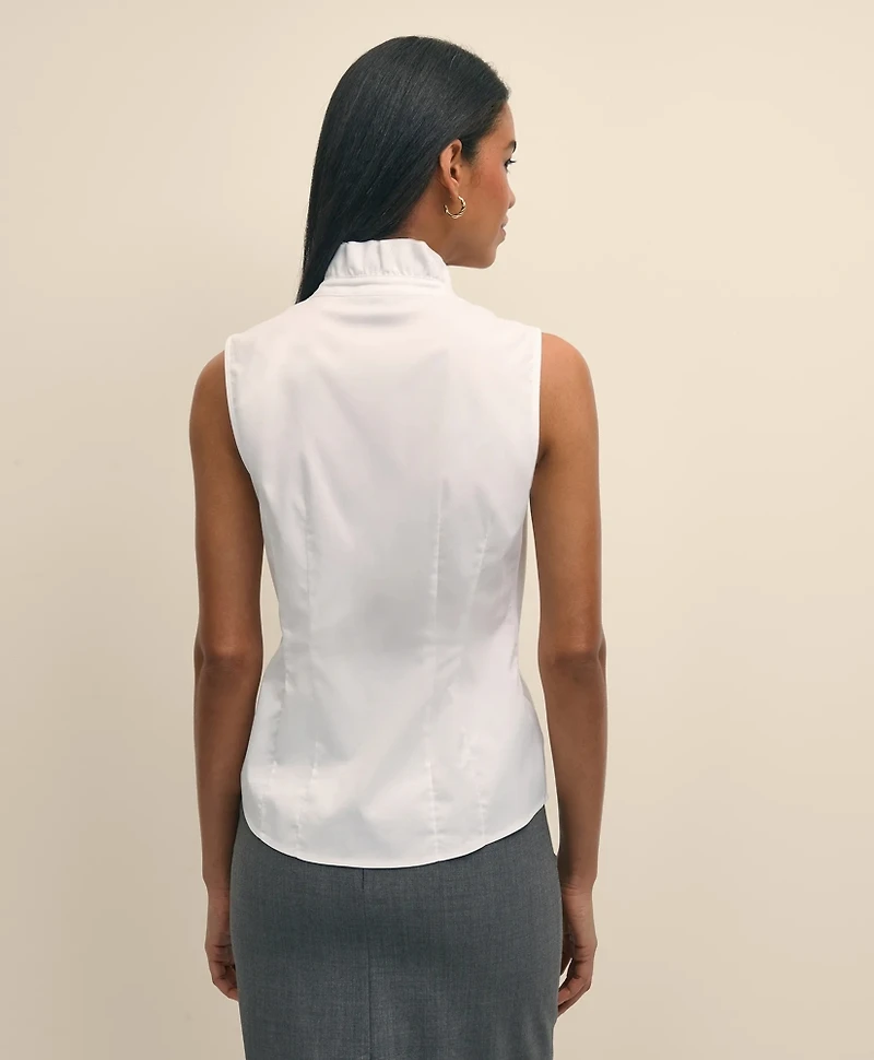 Fitted Non-Iron Stretch Supima<sup>®</sup> Cotton Ruffle Shirt