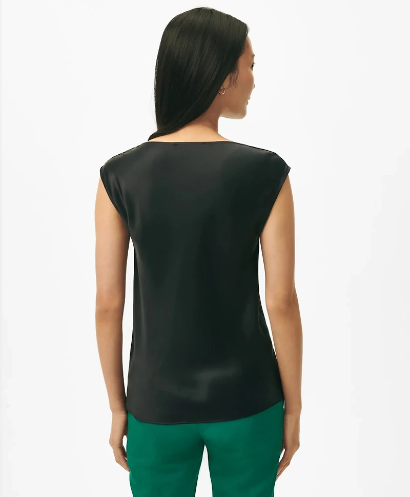 Cowl Neck Blouse Washable Silk Charmeuse