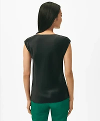 Cowl Neck Blouse Washable Silk Charmeuse