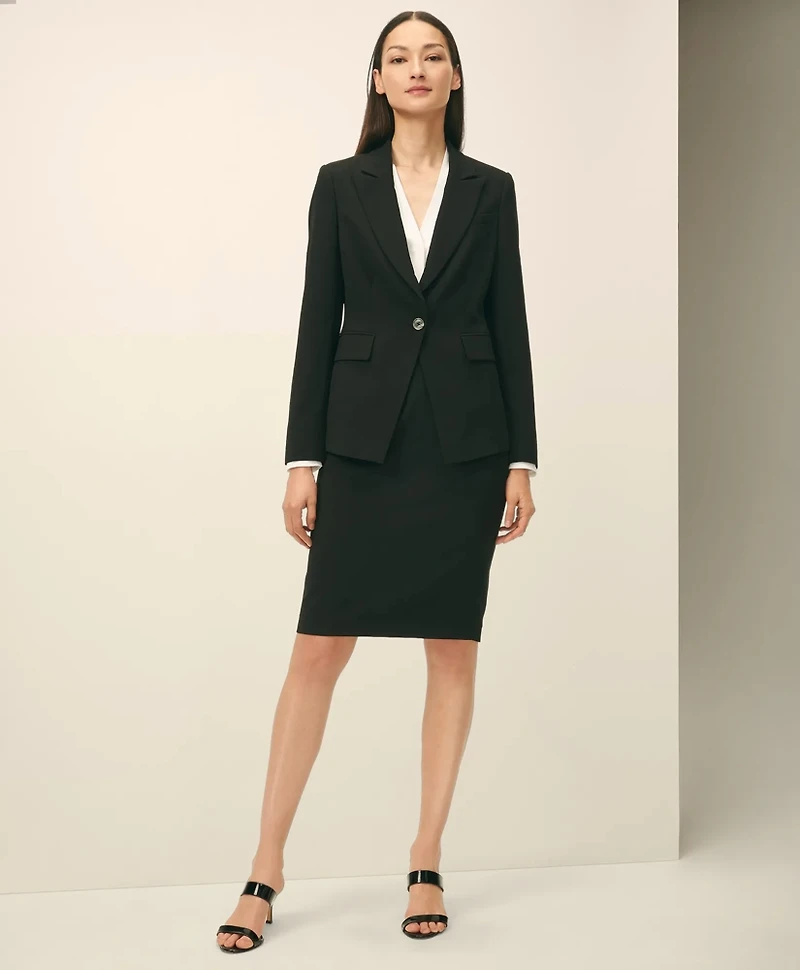Concealed-Placket Blouse Crepe