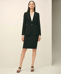 Concealed-Placket Blouse Crepe