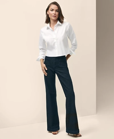 Cropped Shirt Stretch Supima<sup>®</sup> Cotton