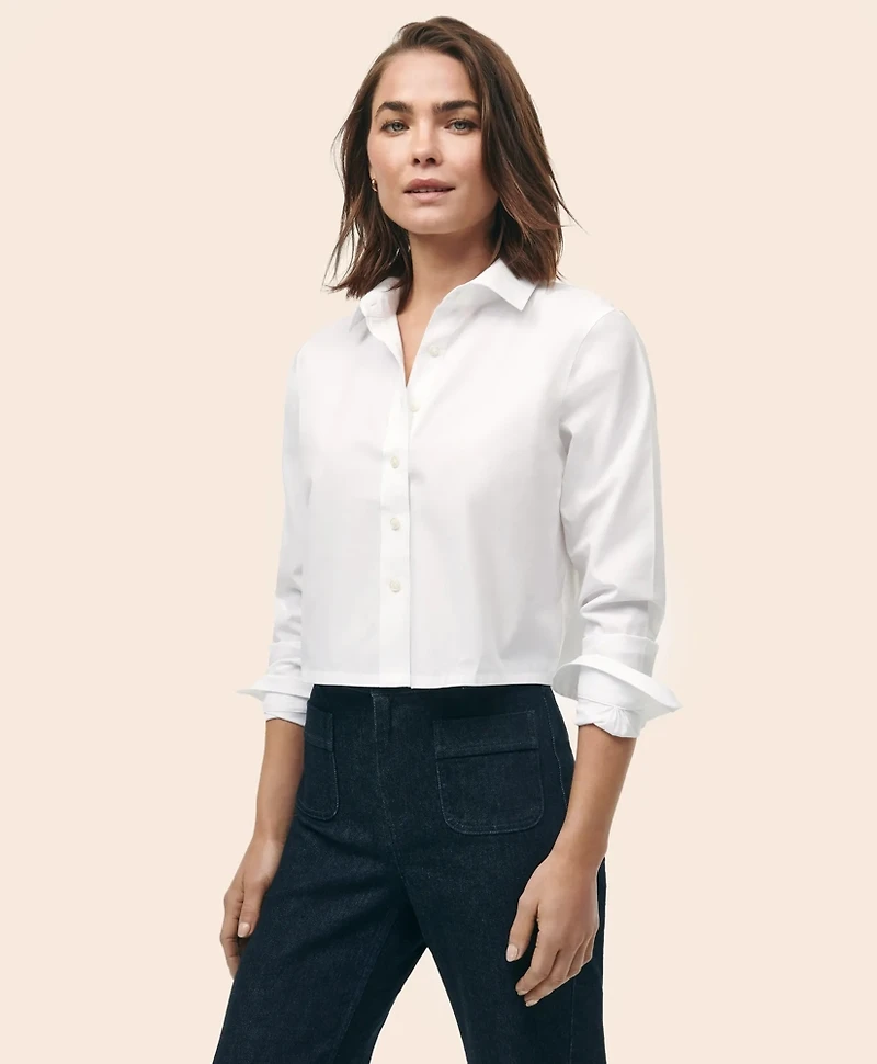 Cropped Shirt Stretch Supima<sup>®</sup> Cotton